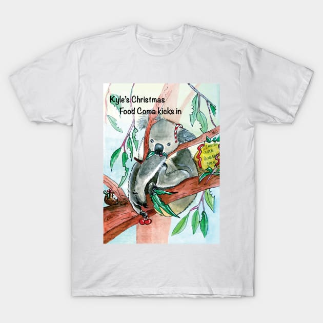 Koala Christmas card T-Shirt by artbyelly